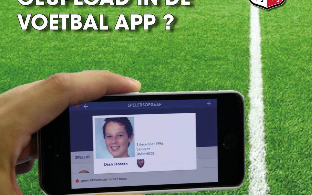 Heb jij je foto al toegevoegd/aangepast in de voetbalapp?
