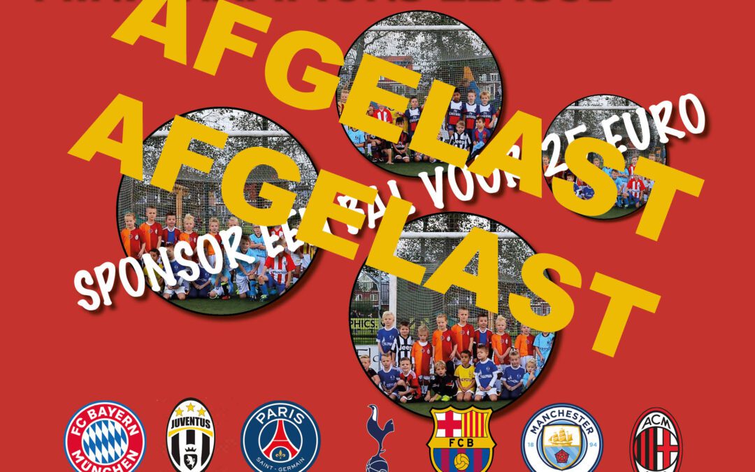 Mini Champions League afgelast