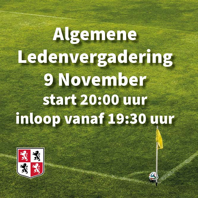 Algemene ledenvergadering 9 nov 20:00 uur