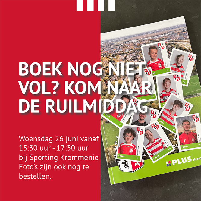 Ruilmiddag voetbalplaatjes op woensdag 26 juni