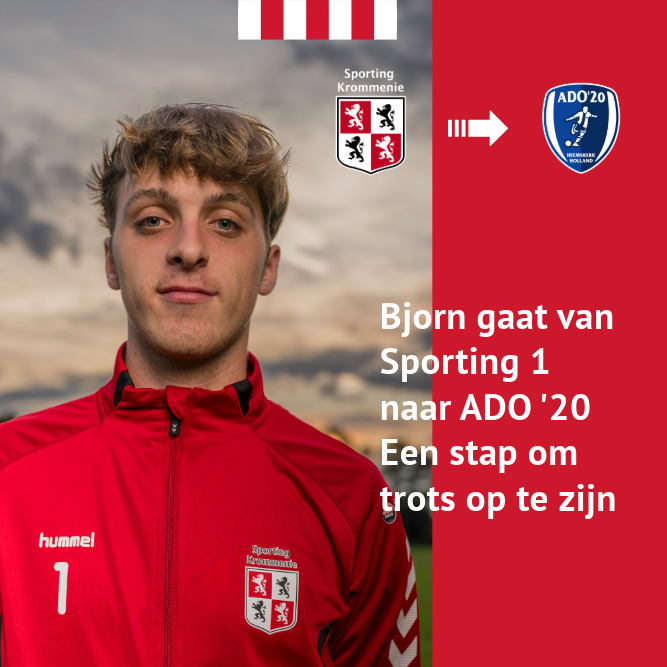 Bjorn van Sporting 1 naar ADO ’20