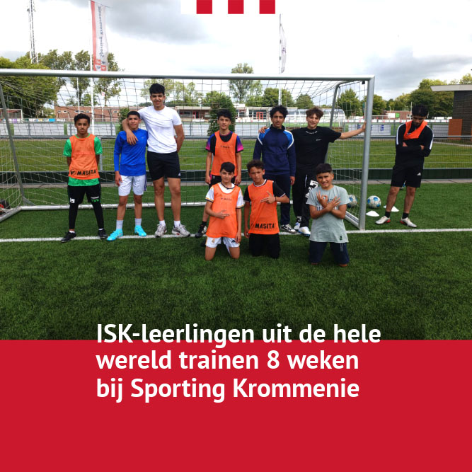 ISK-leerlingen (Internationale Schakelklas) trainen 8 weken bij Sporting