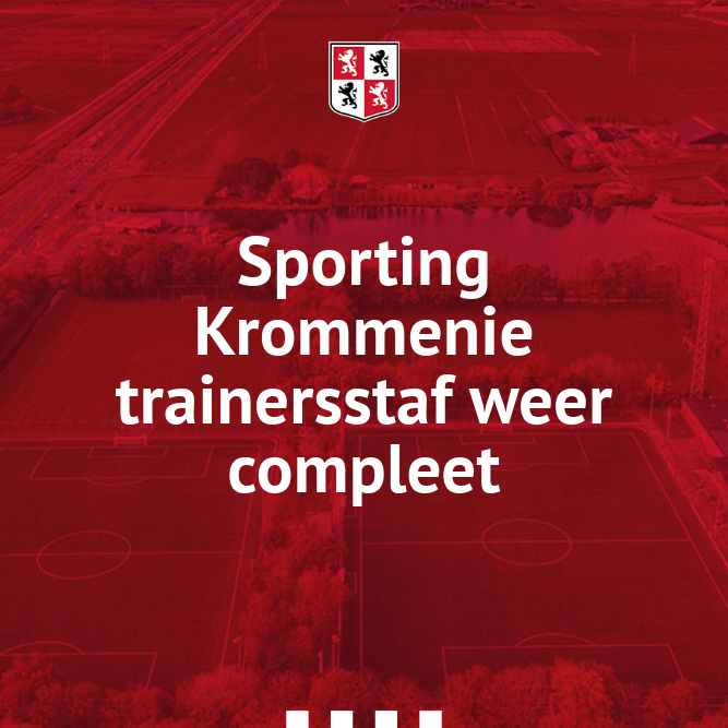 Sporting Krommenie trainersstaf weer compleet