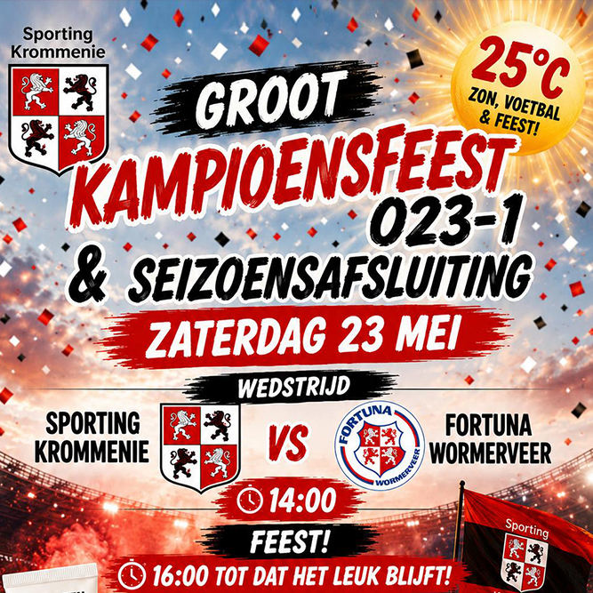 Zaterdag 23 mei: Kampioensfeest 023-1